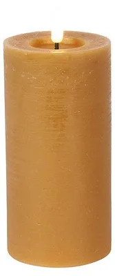 Zdjęcie produktu dla Świeca filarowa LED Countryfield rustykalny bursztyn 15 cm - nastrojowa dekoracja