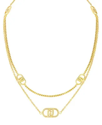 Immagine prodotto di Collana alla moda placcata oro con cristalli LJ2907