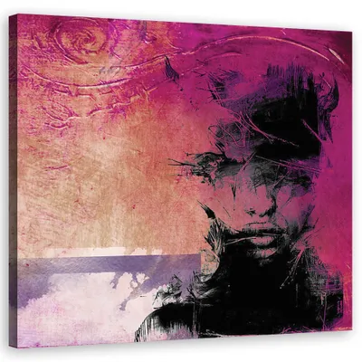 Produktbild von Leinwandbild menschen - violett 50x50 cm Feeby lila wandbild bereit zum aufhängen