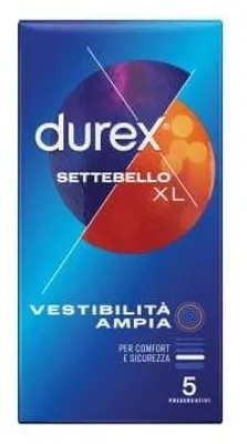 Productafbeelding van DUREX SETTEBELLO XL - Preventief condoom, 5 stuks