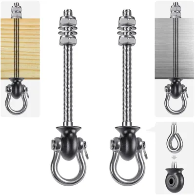 Produktbild von Schaukelhaken 19 cm, 2er-Set, Edelstahl 304, Tragkraft 816,5 kg, 180 Grad, für Garten