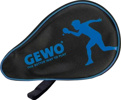 Produktbild von Tischtennishülle für Tischtennisschläger GEWO Nova mit Ballfach, schwarz/hellblau