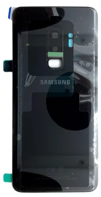 Image de Couvercle de batterie Samsung GH82-15652A pour Galaxy S9 Plus G965F, à fixation adhésive, noir
