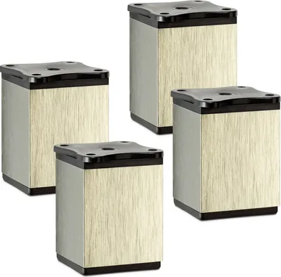 Produktbild von 4er Set Möbelfüße QUEBEC 60 mm Edelstahloptik