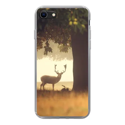 Produktbild von MuchoWow® Handyhülle Schutzhülle Hülle für iPhone 8 Hirsche - Bäume - Wald Silikon Softcase Handy Hülle - Schutzhaube