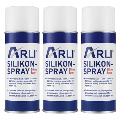 Produktbild von 3x ARLI Silikon Spray 400ml Universelles Gleitmittel Trennmittel Schmiermittel Schutzmittel