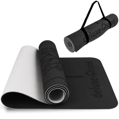 Zdjęcie produktu dla Antypoślizgowa mata do jogi z paskiem do przenoszenia, idealna do ćwiczeń fitness