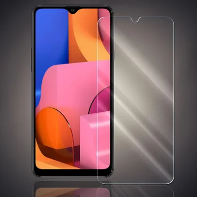 A smartphone screen protector is shown next to a smartphone.