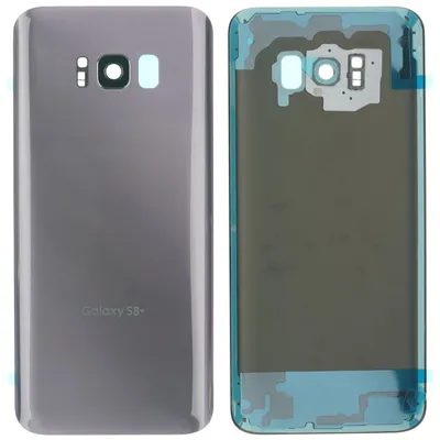 Produktbild von Samsung Galaxy S8 Plus (SM-G955F) Backcover + Kameraglas + Kleber (Orchid Grey), Grau
