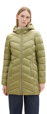 Produktbild von TOM TAILOR Damen Lightweight Steppmantel mit Kapuze, 35768 - Dark Sage, XS