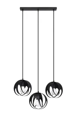 Zdjęcie produktu dla Lampa wisząca potrójna czarna TULOS 3xE27 15W SL.1089 Sollux Lighting