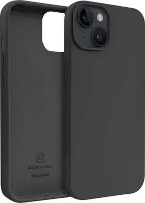 Produktbild von Crong, Flüssig Silikon Hülle iPhone 14 Plus Stoßfest Flexibel, Schwarz