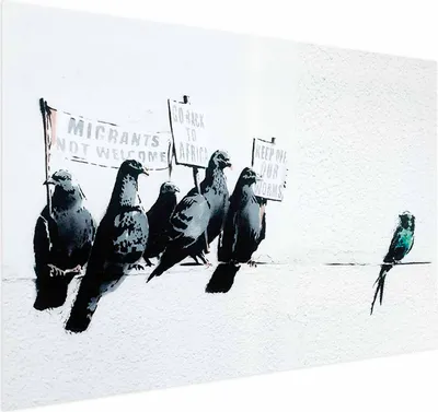 Produktbild von Posterpapier Poster - Xenophobic Pigeons 42x29.7 cm Streetart g-C-0145-ao-a
