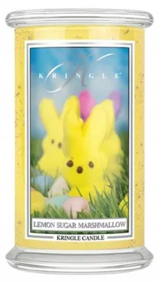 Obrázek produktu pro Kringle Candle, citronová a cukrová vonná svíčka s dvěma knoty