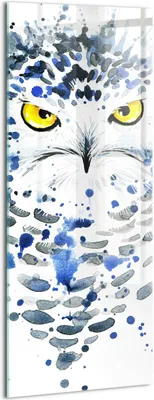 Produktbild von Designer Glasbild - Wandbild - Glas Bild - 50x125 cm - Eulen-Look