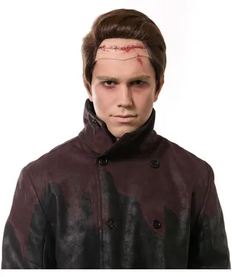 Produktbild von Frankenstein Halloween Perücke & Stirnteil