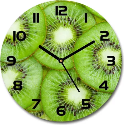 Produktbild von Wanduhr aus Glas 30fi Glasbild Glasuhr Gehärtetes Glas - schwarze-zeiger - Kiwi