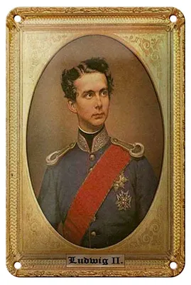 Produktbild von Blechschild Portrait 12x18cm Ludwig II König von Bayern