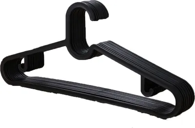 Obrázok produktu pre balenie 30 pevných plastových vešiakov na oblečenie, šírka 38 cm - vysokokvalitné plstené vešiaky do skríň, odolné, protišmykové