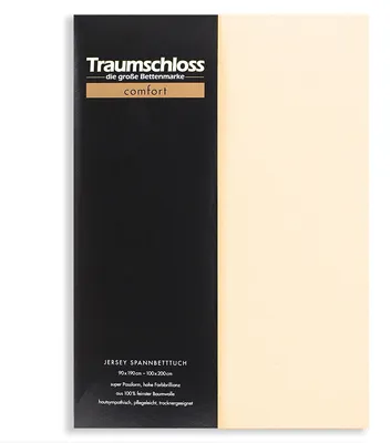 Produktbild von Traumschloss Comfort Jersey Spannbettlaken 90-100 x 200 cm natur 100% Baumwolle