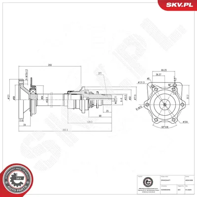 Produktbild von ESEN SKV 40SKV008 Antriebswelle Vorne Rechts für VW SHARAN (7M8, 7M9, 7M6) für FORD GALAXY (WGR) für SEAT Alhambra (7V8, 7V9)