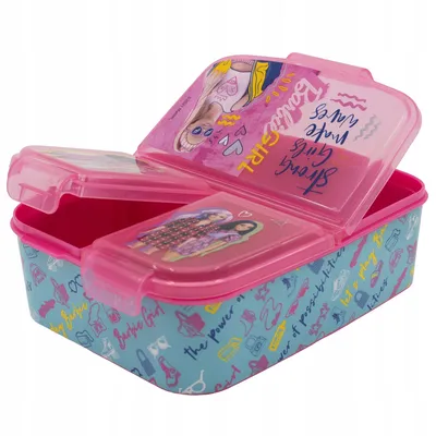 Zdjęcie produktu dla Wysokiej jakości lunch box dla dzieci Barbie Girl Pudełko śniadaniowe Pudełko na przekąski z 3 przegrodami
