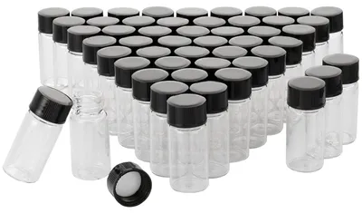 Glasflaschen 5 ml mit Schraubverschluss, 50 Stück, transparent