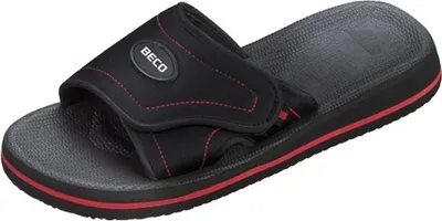 Produktbild von BECO Slipper, uni rot/schwarz rot/schwarz 46