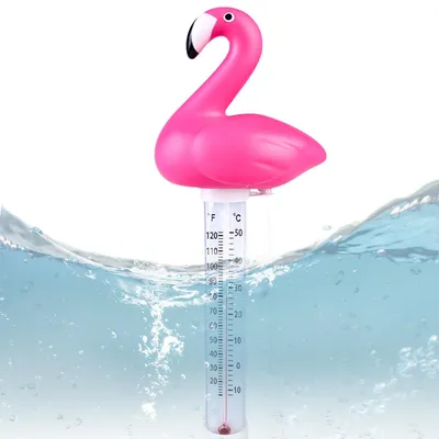 Imagen del producto de Termómetros para medir la temperatura del agua, flotantes, resistentes a roturas, de color rosa, para piscinas para bebés