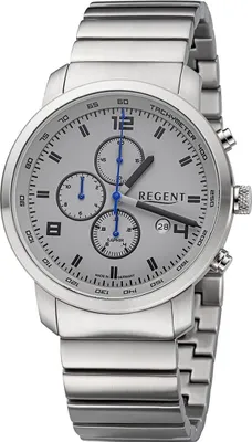Produktbild von Regent Metallband Herren Uhr GM-2111 Armbanduhr Quarz silber Metallarmband D2URGM2111