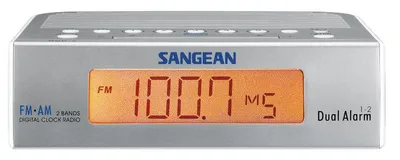 Image de SANGEAN Sangean Atomic 50 - RCR-5 - Radio-réveil avec AM/FM et 2 alarmes - argenté