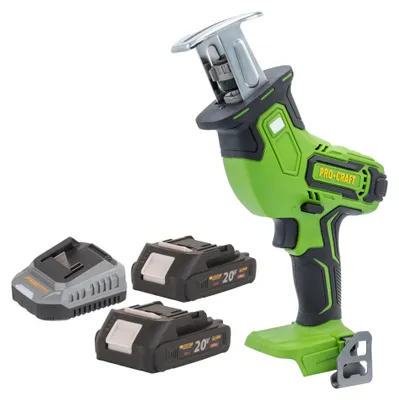 Produktbild von Procraft PSS30bb Akku Säbelsäge 20 V Brushless + 2x Akku 2,0 Ah + Ladegerät