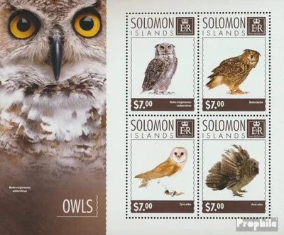 Produktbild von Briefmarken Salomoninseln 2014 Mi 2827-2830 Kleinbogen (kompl. Ausg.) postfrisch Eulen