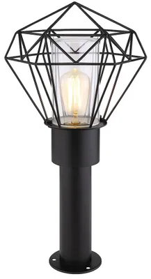 Produktbild von LED Stehlampe, Edelstahl, schwarz, Metall, IP44, H 50 cm