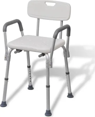 Zdjęcie produktu dla Krzesło pod prysznic z aluminium, białe