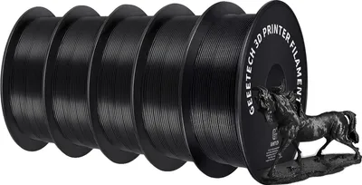 Obrázok produktu pre filament pre 3D tlačiarne, materiál PLA, priemer 1,75 mm, čierny
