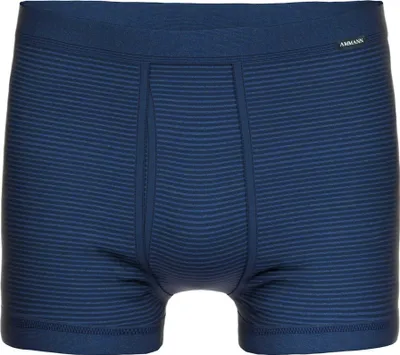 Produktbild von AMMANN Herren Boxershorts - Boxer Briefs Jeans, Weichbund, Eingriff, Feinripp, Baumwollmischung Dunkelblau 2XL