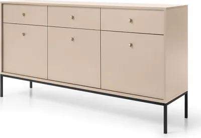 Produktbild von Sideboard 154cm in beige, Fußgestell schwarz, MALAGA-160