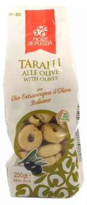 Zdjęcie produktu dla Taralli z oliwkami Fiore di Puglia 250 g
