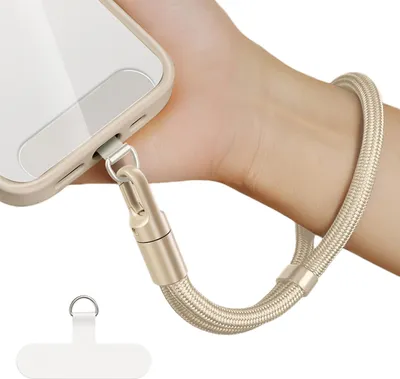 Produktbild von Einstellbares Handyband Kurz Handykette Handgelenk Handschlaufe Handy Kurz Schlš¹sselband Lanyard Helles Kamel