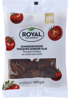 Obrázok produktu pre Royal Zongedroogde Tomatoes 100g – Aromatické sušené paradajky na šaláty a cestoviny