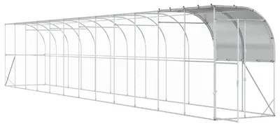 Imagen del producto de vidaXL Gallinero de pared, color plateado, 1200 x 100 x 215 cm
