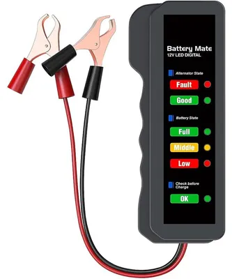 12V Auto-Batterietester mit LED-Anzeige, Dynamo- und Batterieprüfung