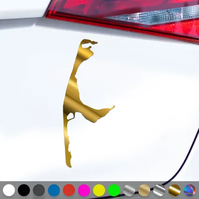 Produktbild von PantherPixel Sylt Aufkleber Insel Umriss Kontur Nordsee Sticker Auto Geschenkidee Farbe Chrom-Gold