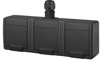 Immagine prodotto di Prese elettrica impermeabile Elektro-Plast Nasielsk, colore nero, modello 5043-67