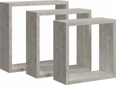 Produktbild von vidaXL Würfelregale 3 Stk. Betongrau