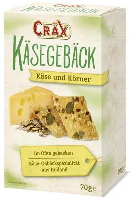 Produktbild von Cräx Käsegebäck Käse und Körner 70g