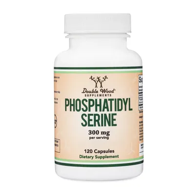 Produktbild von Double Wood Phosphatidylserin | 120 Kapseln | 300 mg pro Kapsel | Hochwirksame Phosphatidylserine