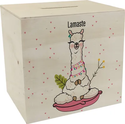 Produktbild von Lamaste - Die geistreiche Spardose aus Holz mit Lama Motiv