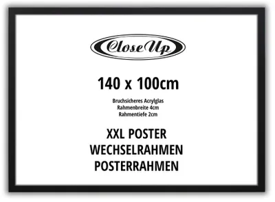 Produktbild von XXL Posterrahmen 100 x 140 cm schwarz